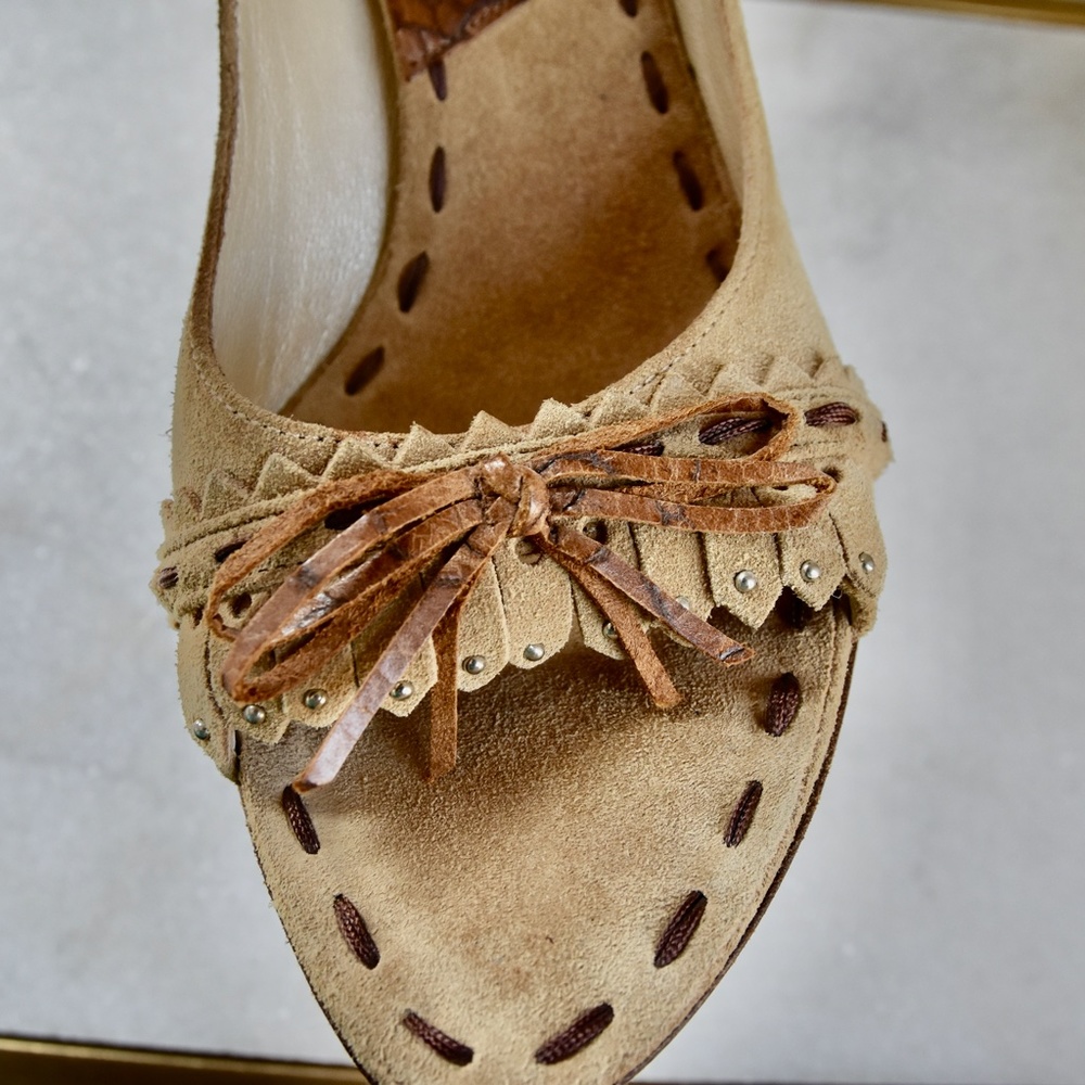 🌻Dior🌻 Suede Open-Toe Moccasin Heel - Picture 13 of 15